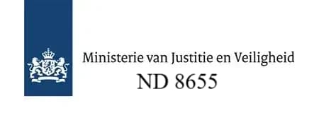 Vergunning ND 8655 van het Ministerie van Justitie en Veiligheid